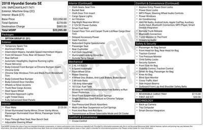 2018 Hyundai SONATA SE