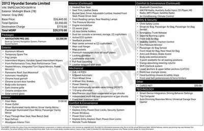 2012 Hyundai SONATA Limited