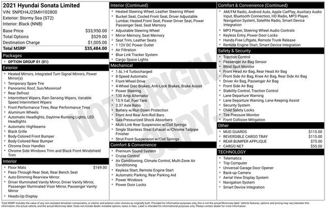 2021 Hyundai SONATA Limited