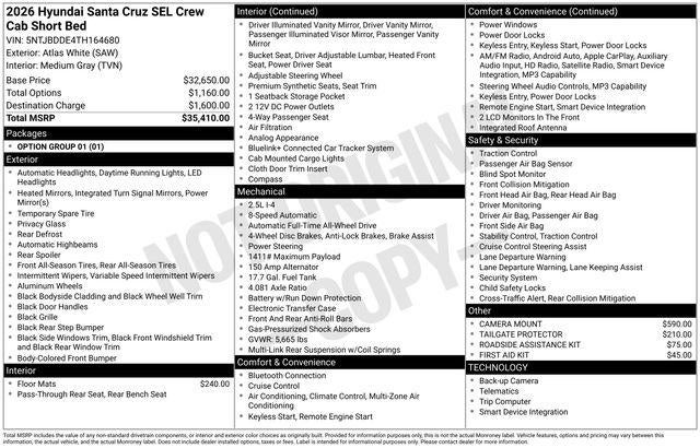 2026 Hyundai SANTA CRUZ SEL