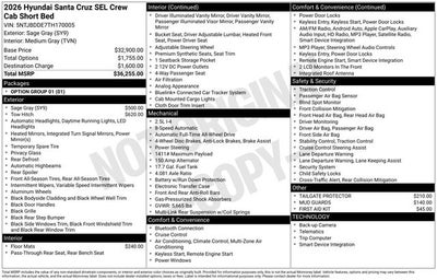 2026 Hyundai SANTA CRUZ SEL