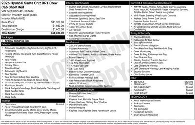 2026 Hyundai SANTA CRUZ XRT