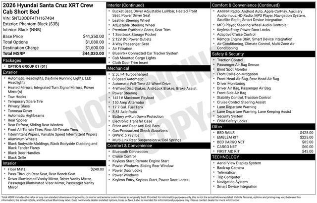 2026 Hyundai SANTA CRUZ XRT