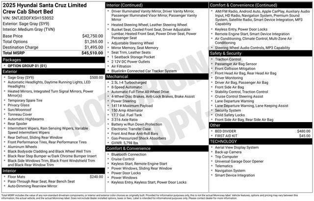 2025 Hyundai SANTA CRUZ Limited