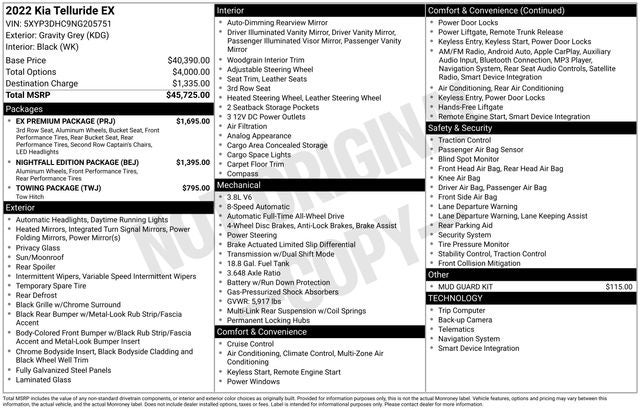 2022 Kia Telluride EX