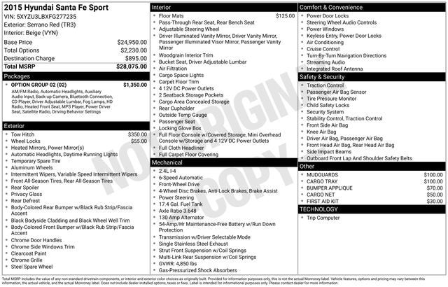 2015 Hyundai SANTA FE SPORT Base