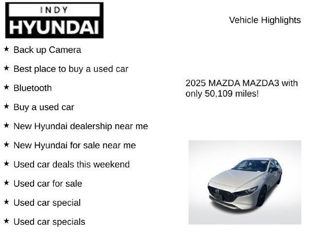 2025 Mazda Mazda3 2.5 S Select Sport
