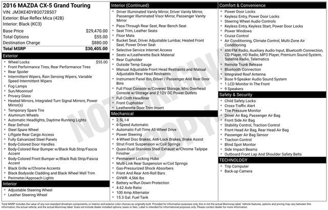 2016 Mazda Mazda CX-5 Grand Touring