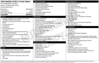 2026 Mazda Mazda CX-90 3.3 Turbo Select