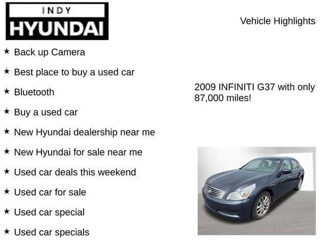 2009 INFINITI G37 X