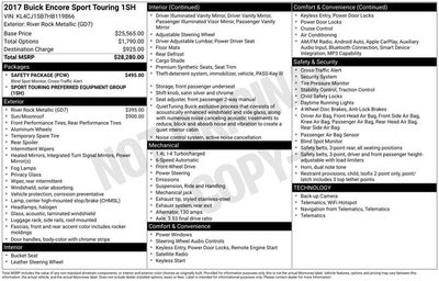 2017 Buick Encore Sport Touring