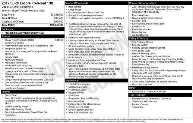 2017 Buick Encore Preferred