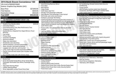 2016 Buick Encore Convenience