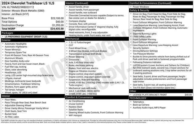 2024 Chevrolet TrailBlazer LS