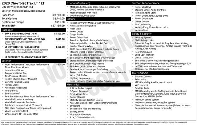2020 Chevrolet Trax LT