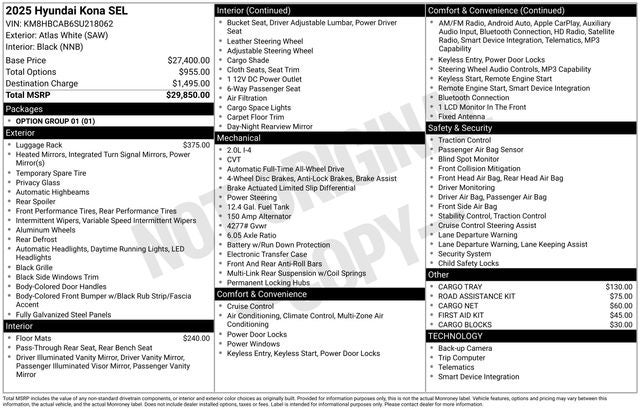 2025 Hyundai KONA SEL