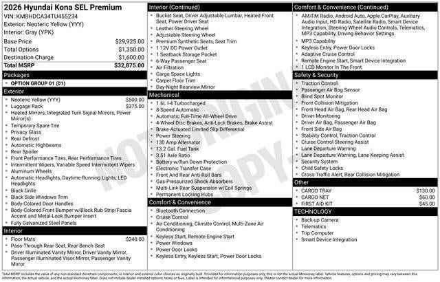 2026 Hyundai KONA SEL Premium