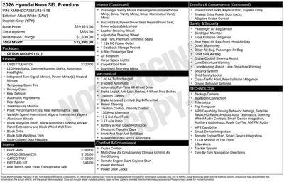 2026 Hyundai KONA SEL Premium