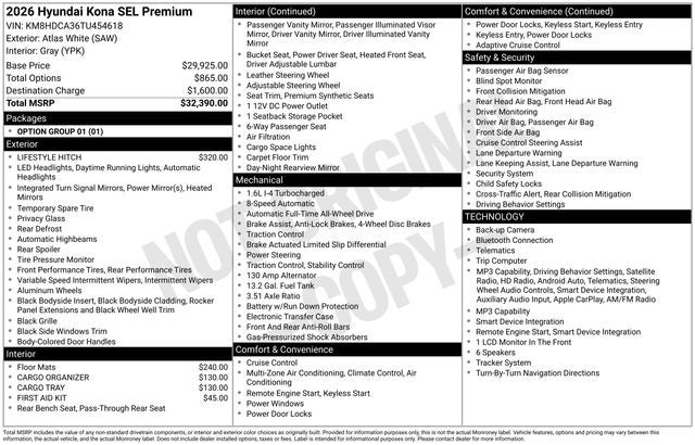 2026 Hyundai KONA SEL Premium