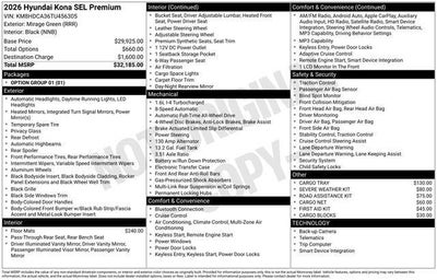 2026 Hyundai KONA SEL Premium