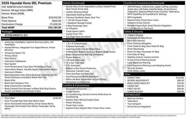 2026 Hyundai KONA SEL Premium