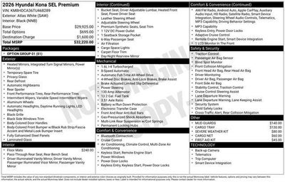 2026 Hyundai KONA SEL Premium