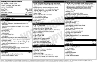 2026 Hyundai KONA Limited