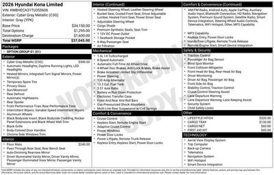 2026 Hyundai KONA Limited