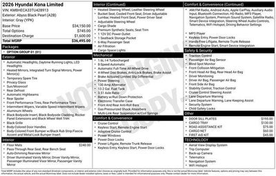 2026 Hyundai KONA Limited