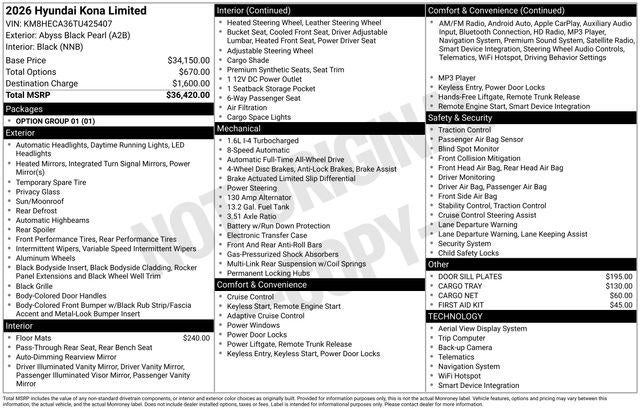 2026 Hyundai KONA Limited