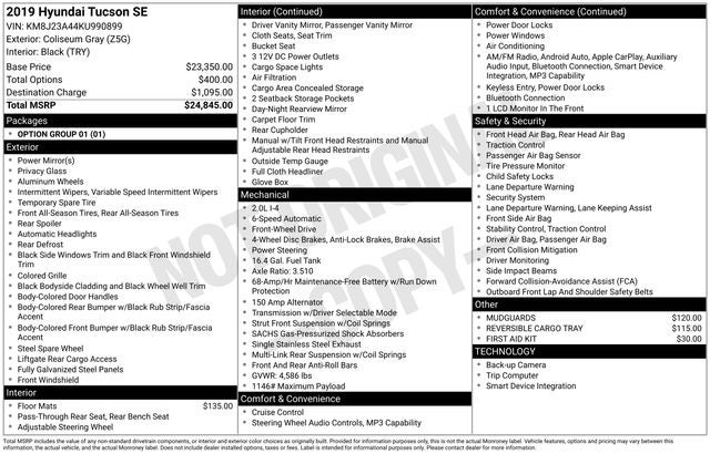 2019 Hyundai TUCSON SE