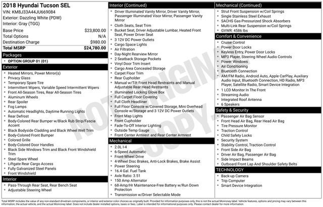 2018 Hyundai TUCSON SEL