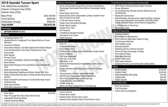 2018 Hyundai TUCSON Sport