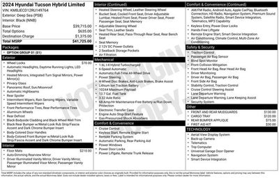 2024 Hyundai TUCSON HYBRID Limited