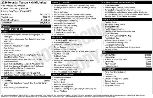 2026 Hyundai TUCSON HYBRID Limited