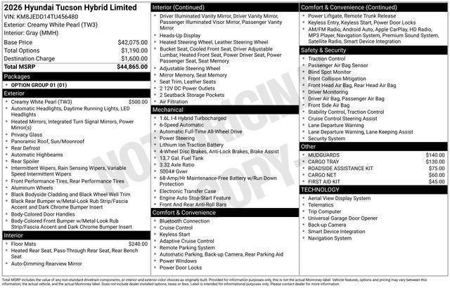 2026 Hyundai TUCSON HYBRID Limited