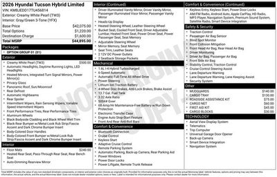 2026 Hyundai TUCSON HYBRID Limited