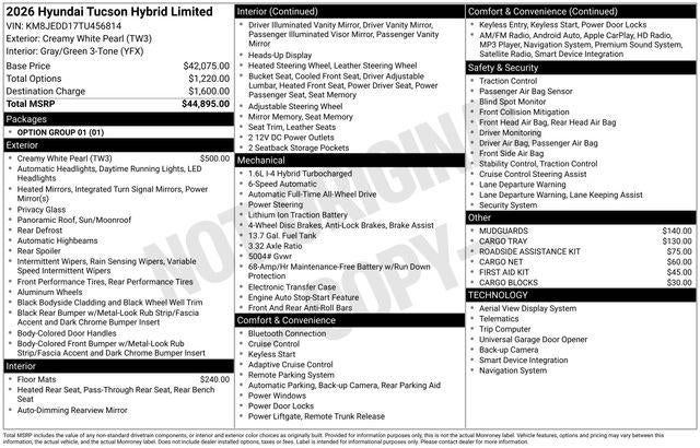 2026 Hyundai TUCSON HYBRID Limited