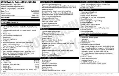 2026 Hyundai TUCSON HYBRID Limited