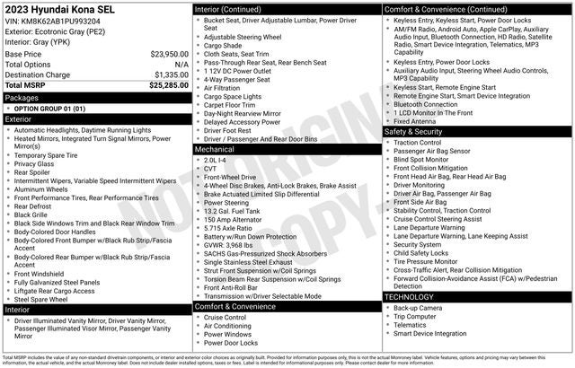 2023 Hyundai KONA SEL