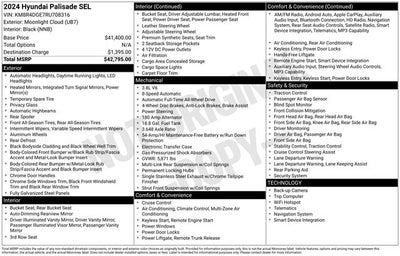 2024 Hyundai PALISADE SEL 7 Passenger