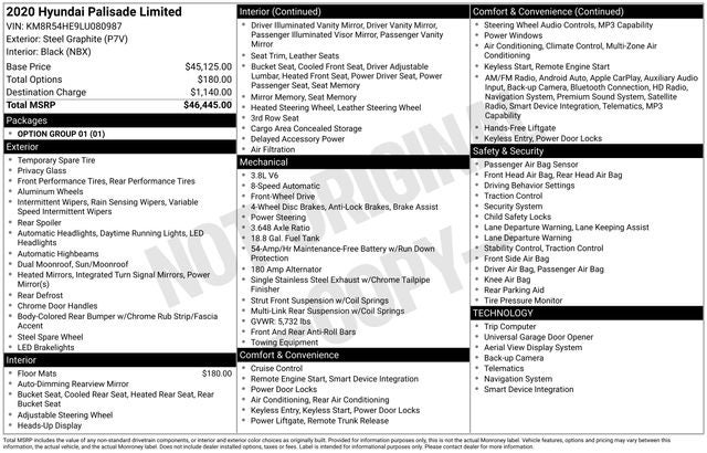 2020 Hyundai PALISADE Limited