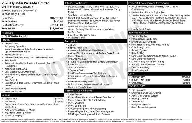 2020 Hyundai PALISADE Limited