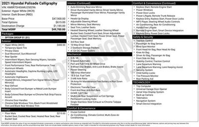 2021 Hyundai PALISADE Calligraphy