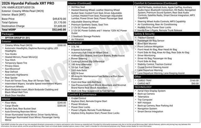 2026 Hyundai PALISADE XRT Pro