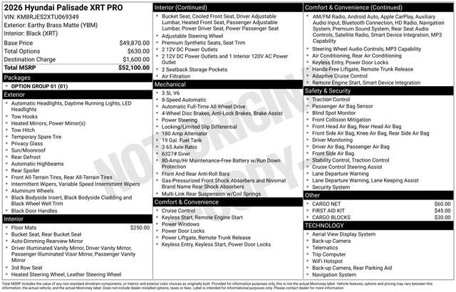 2026 Hyundai PALISADE XRT Pro