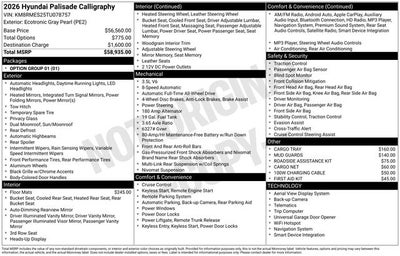 2026 Hyundai PALISADE Calligraphy