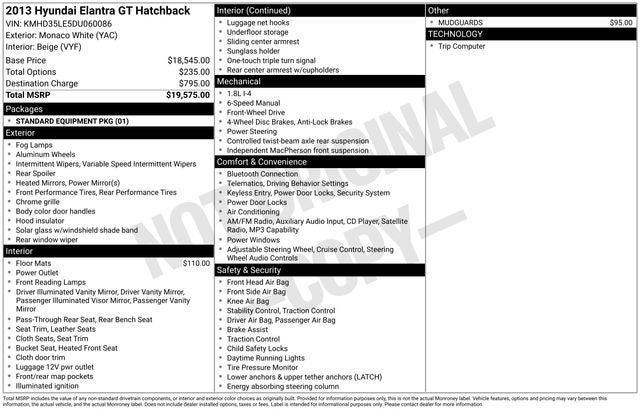 2013 Hyundai ELANTRA GT Base