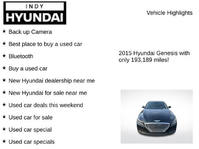 2015 Hyundai GENESIS 3.8