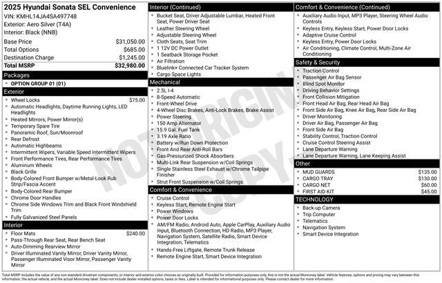 2025 Hyundai SONATA SEL Convenience